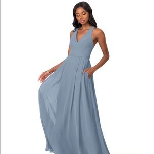 Azazie Mimi size 0 Dusty Blue